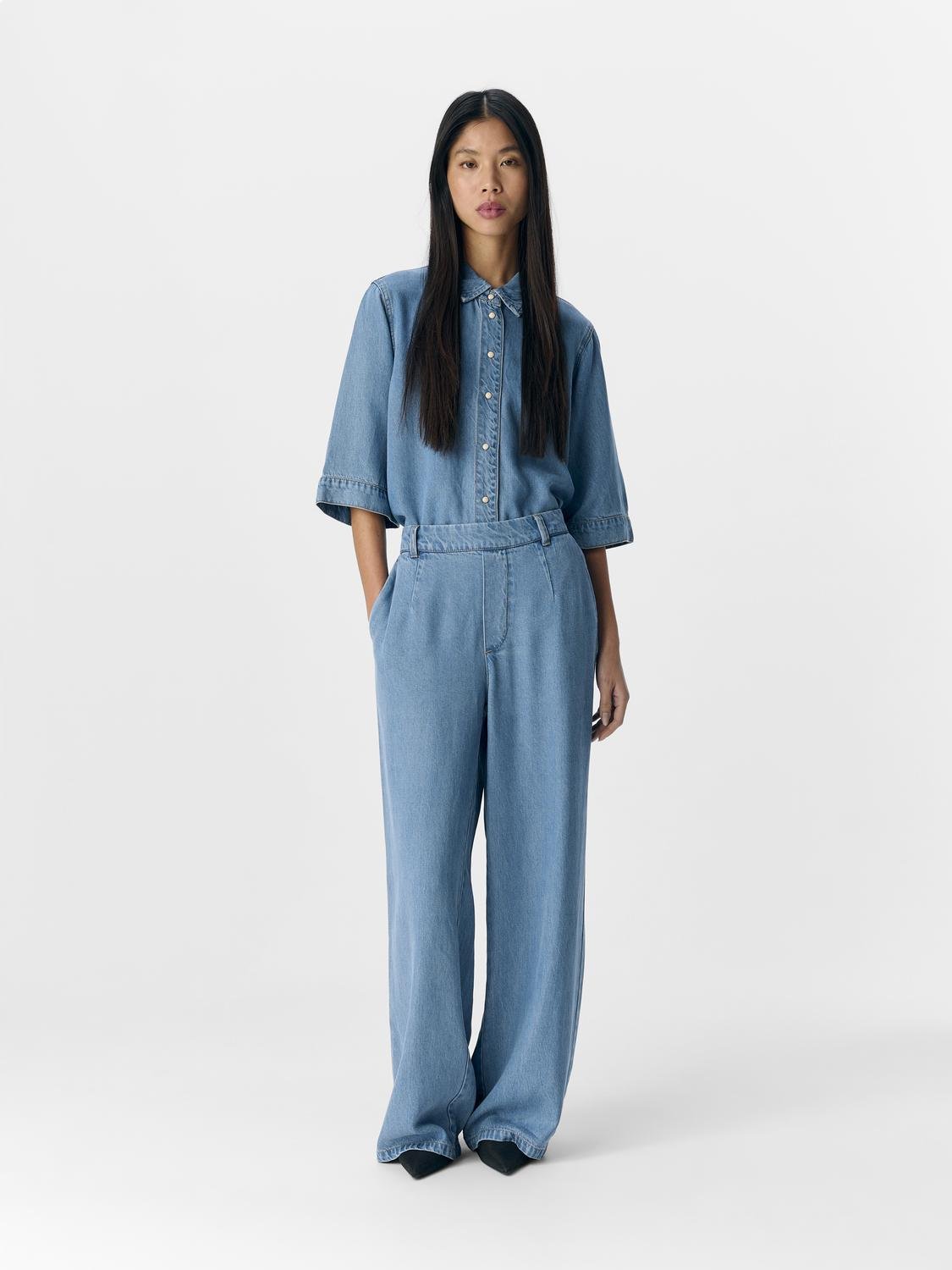 OBJFRAME Trousers - Light Blue Denim - VERO MODA & VILA Bergvik
